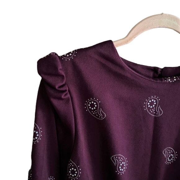 Vintage 80s midi pleated paisley print dress - Picture 5 of 16